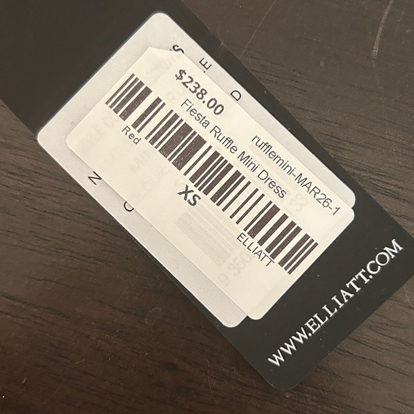 Red Ruffle Mini Dress - Picture 4 of 4